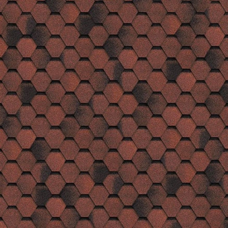 Гибкая черепица Shinglas, Финляндия, Соната, Красный цвет купить в Барнауле