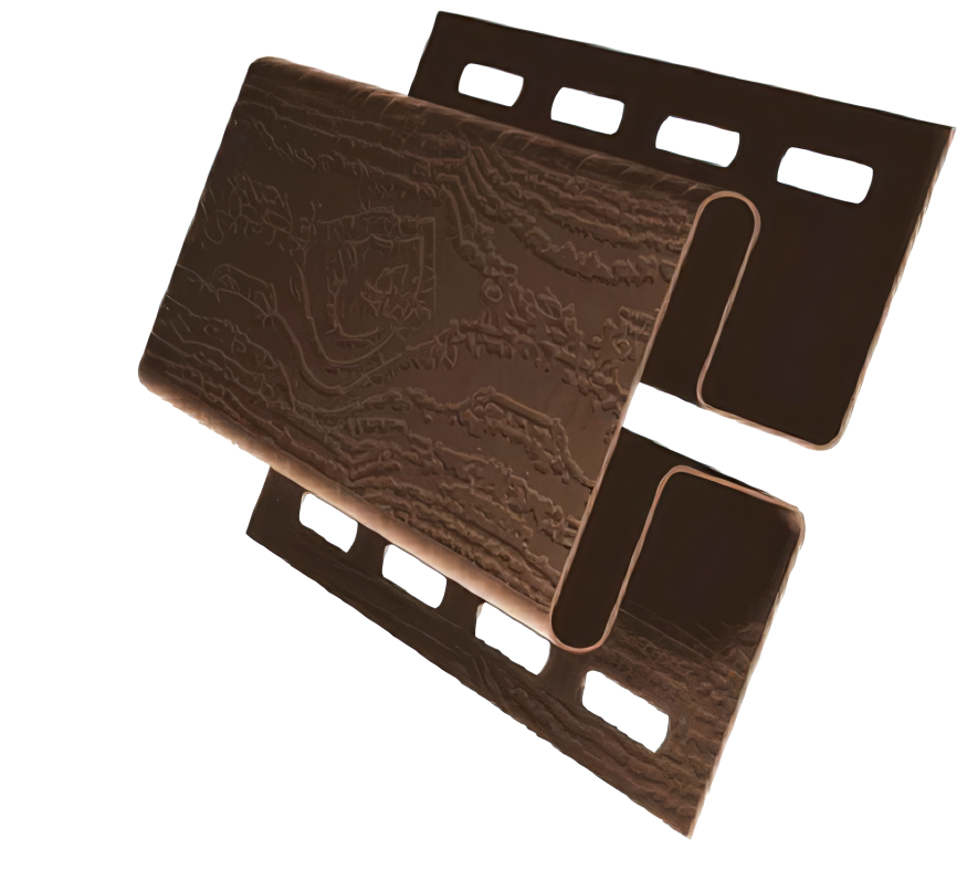 Коричневый H-профиль для сайдинга (соединительная планка) купить в Барнауле