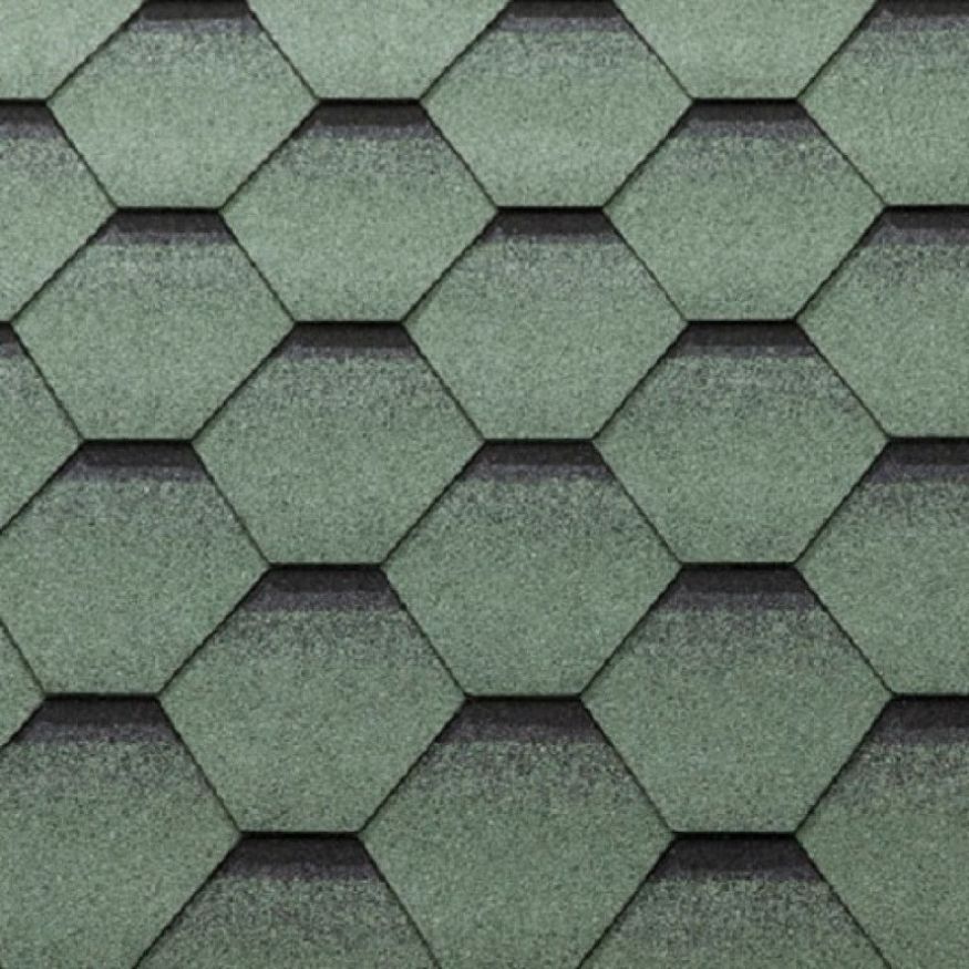 Гибкая черепица KATEPAL серия KATRILLI цвет зелёный купить в Барнауле