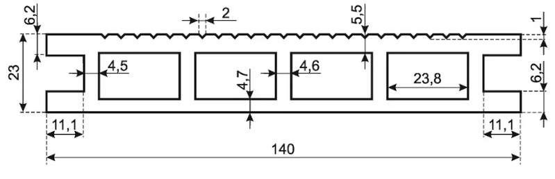 Террасная доска ДПК POLIVAN GROUP 3D+вельвет пустотелая двухсторонняя DENPASAR темно-коричневая. купить в Барнауле