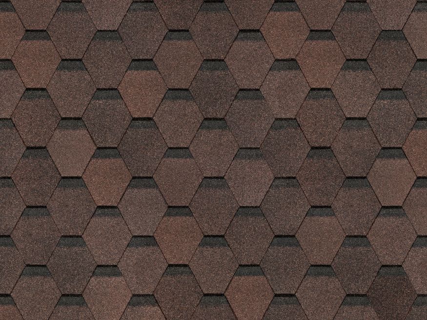Гибкая черепица Docke Original, Шестигранник, Коричневый купить в Барнауле