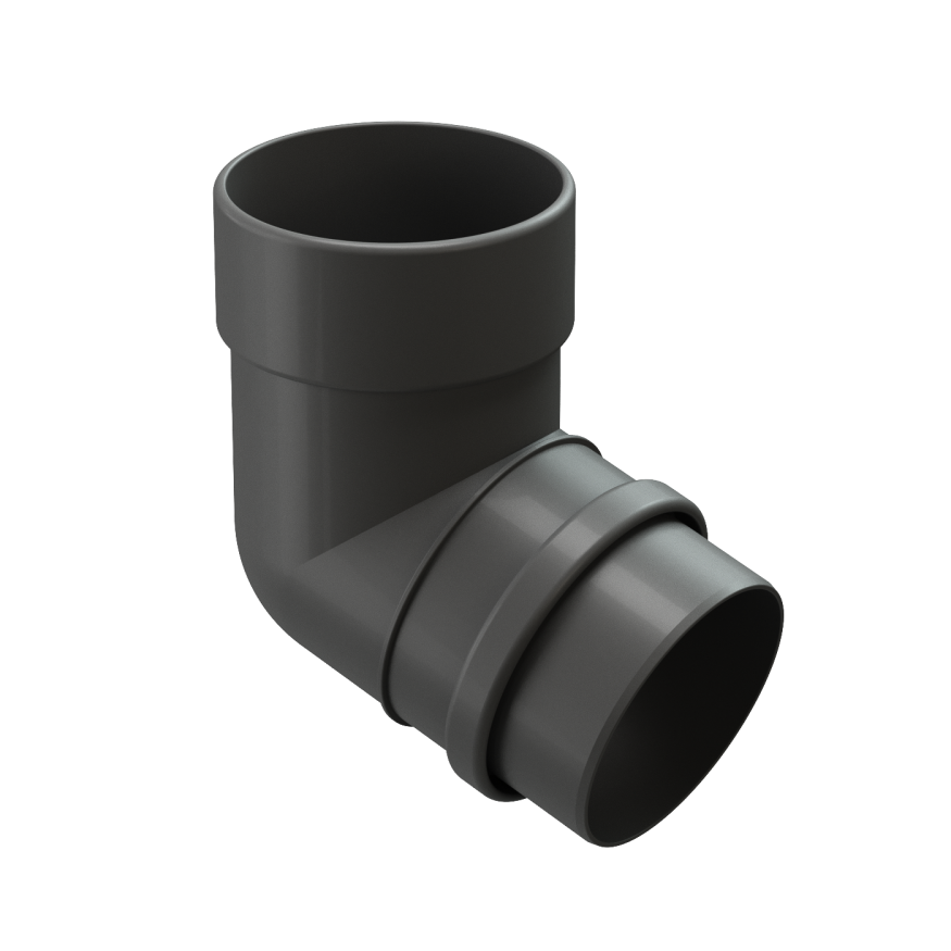 Колено водосточное 72˚ Docke Lux, Графит купить в Барнауле