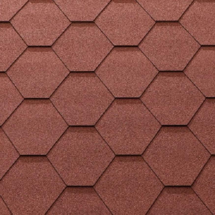 Гибкая черепица KATEPAL KL красного цвета купить в Барнауле