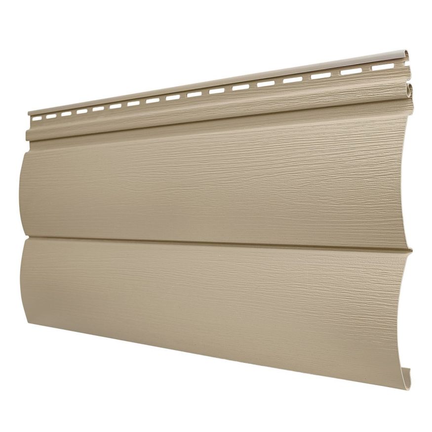 Виниловый сайдинг Tecos, двойной оцилиндрованный брус, Кофе с молоком купить в Барнауле