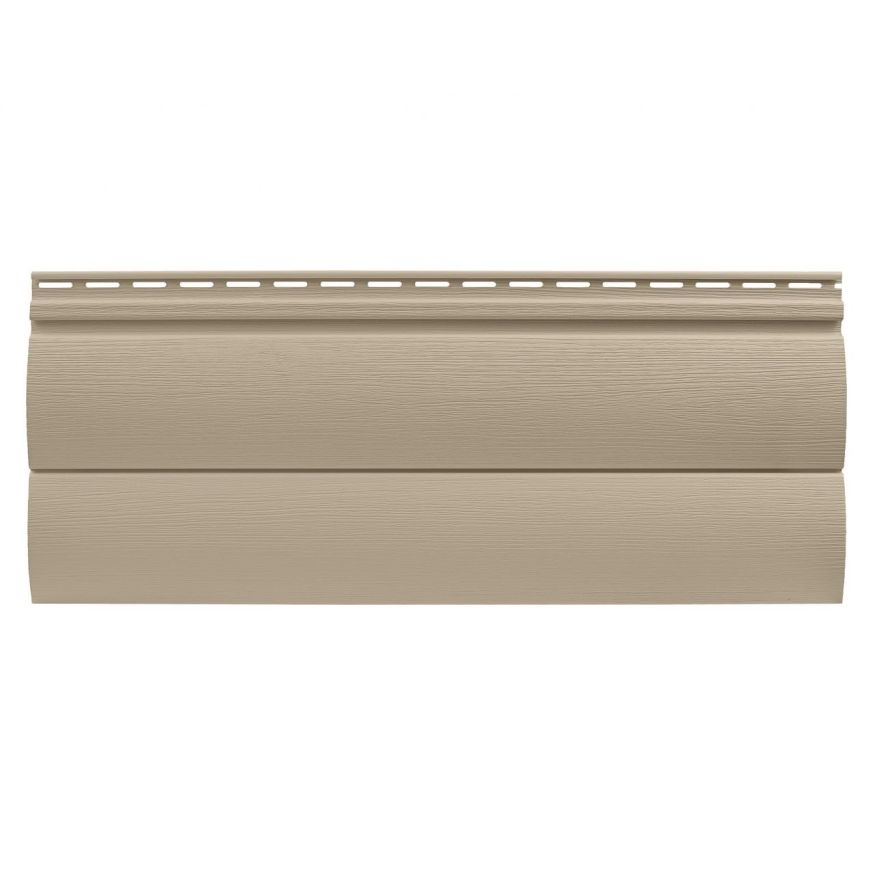 Виниловый сайдинг Tecos, двойной оцилиндрованный брус, Кофе с молоком купить в Барнауле