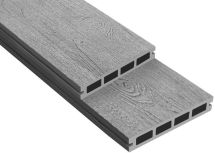 Террасная доска ДПК Outdoor 3D NEVADA/CALIFORNIA в сером цвете.