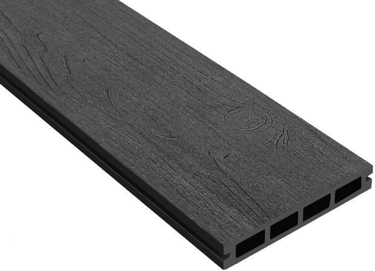 Террасная доска ДПК Outdoor 3D NEVADA/CALIFORNIA черного цвета купить в Барнауле