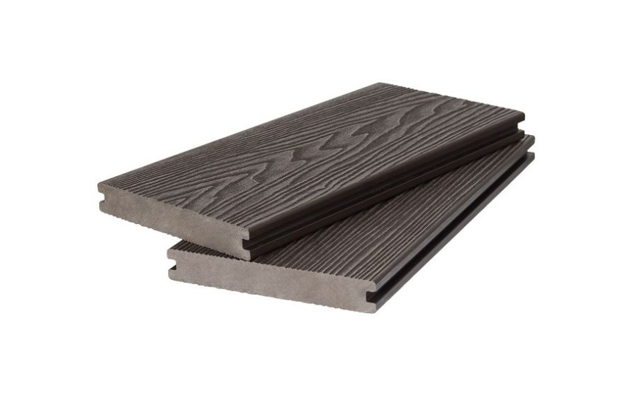 Двухсторонняя полнотелая террасная доска с 3D фактурой дерева POLIVAN GROUP SINGARAJA темно-коричневая. купить в Барнауле