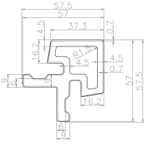 Угол внешний для фасадной панели из ДПК Polivan Group CO-EX MIX, Suar Mix