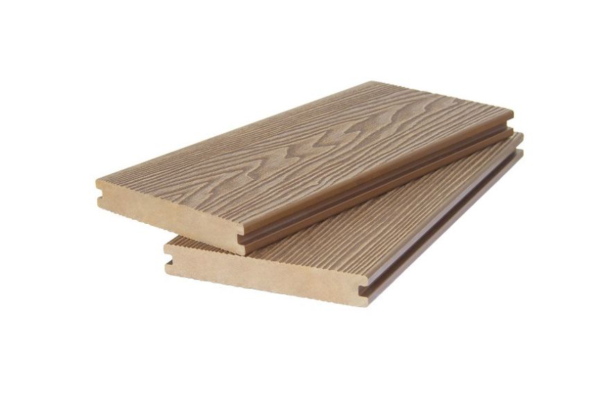 Двухсторонняя полнотелая террасная доска с 3D фактурой дерева POLIVAN GROUP SINGARAJA, песочного цвета. купить в Барнауле