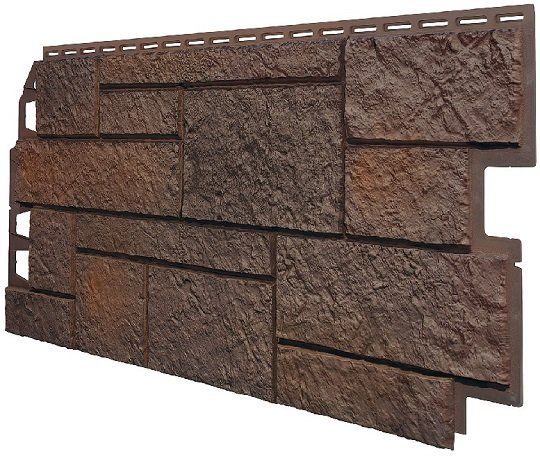 Фасадная панель VOX Sandstone (Сандстоун) в темно-коричневом цвете купить в Барнауле