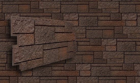 Фасадная панель VOX Sandstone (Сандстоун) в темно-коричневом цвете купить в Барнауле