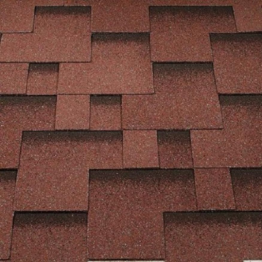 Гибкая черепица KATEPAL ROCKY красного цвета купить в Барнауле