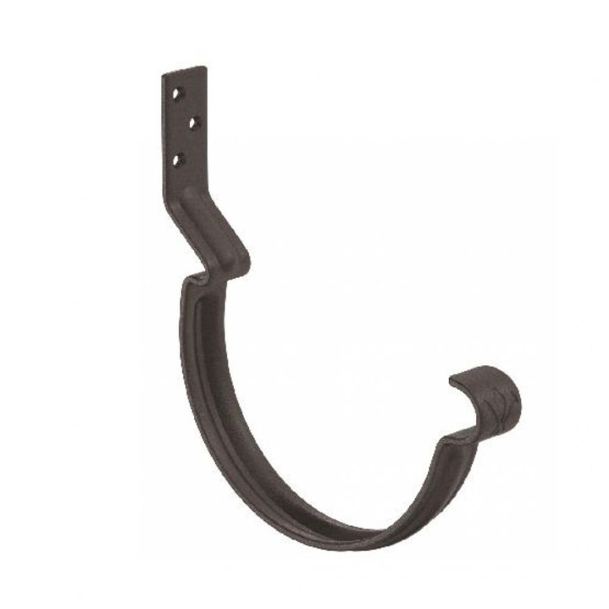 Короткий крюк для крепления желоба Aquasystem, матовый тёмно-коричневый, 125/90. купить в Барнауле