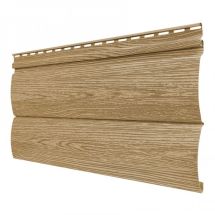 Виниловый сайдинг Tecos Lux Двойной оцилиндрованный брус, Ангарская сосна