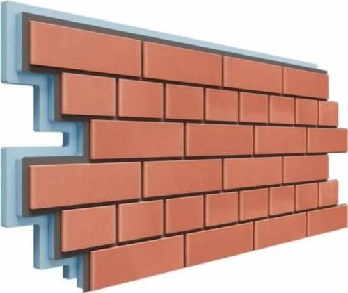Фасадная термопанель Доломит Кирпич 40 мм, Красный купить в Барнауле
