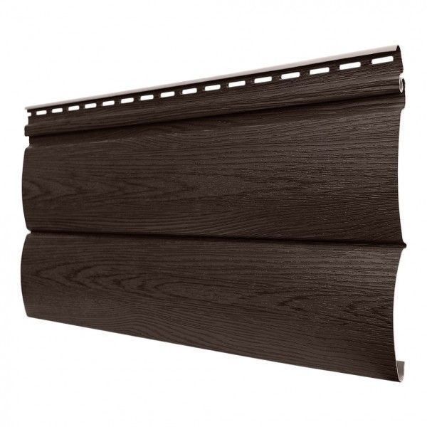 Виниловый сайдинг Tecos Lux Двойной оцилиндрованный брус, Бразильская вишня купить в Барнауле