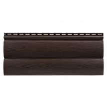 Виниловый сайдинг Tecos Lux Двойной оцилиндрованный брус, Бразильская вишня