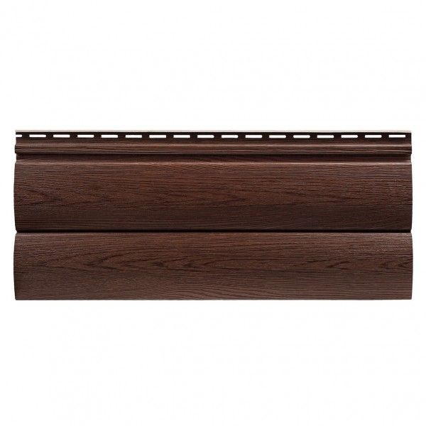 Виниловый сайдинг Tecos Lux Двойной оцилиндрованный брус, Итальянский орех купить в Барнауле