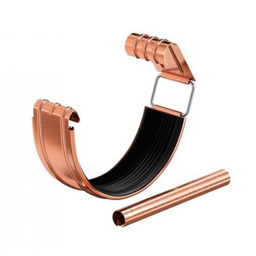 Соединитель желоба с резиновым уплотнителем Aquasystem, медный 125/90 купить в Барнауле