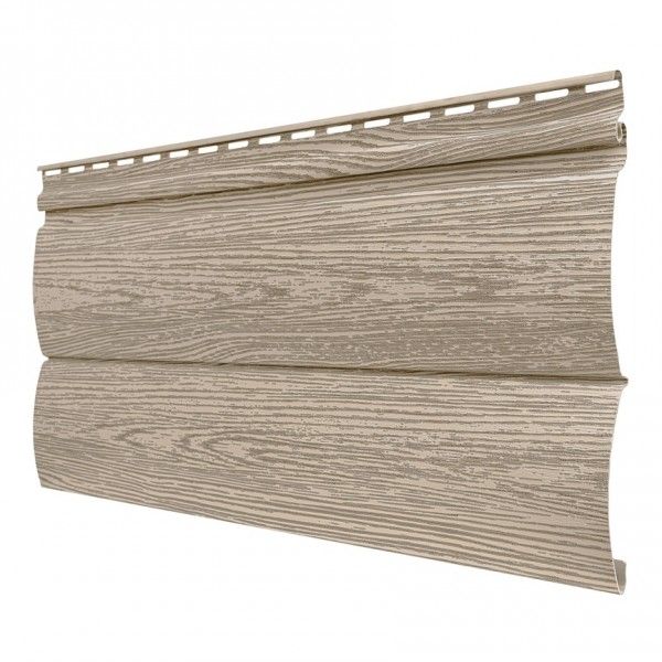 Виниловый сайдинг Tecos Lux Двойной оцилиндрованный брус, Сибирский кедр купить в Барнауле