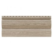 Виниловый сайдинг Tecos Lux Двойной оцилиндрованный брус, Сибирский кедр