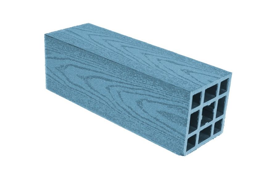 Гладкий столб ДПК АЙ-ТЕХПЛАСТ в синем цвете купить в Барнауле