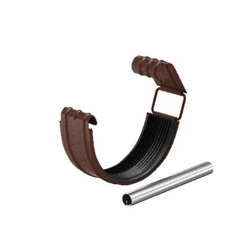 Соединитель желоба с резиновым уплотнителем Aquasystem, коричневый матовый RAL 8017, 150/100 купить в Барнауле