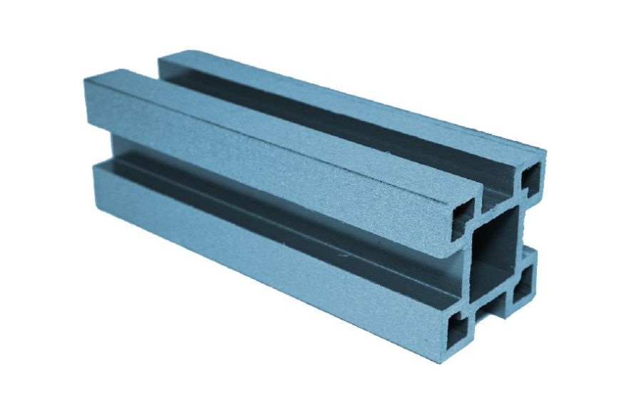 Столб ДПК АЙ-ТЕХПЛАСТ с пазами, синий цвет купить в Барнауле