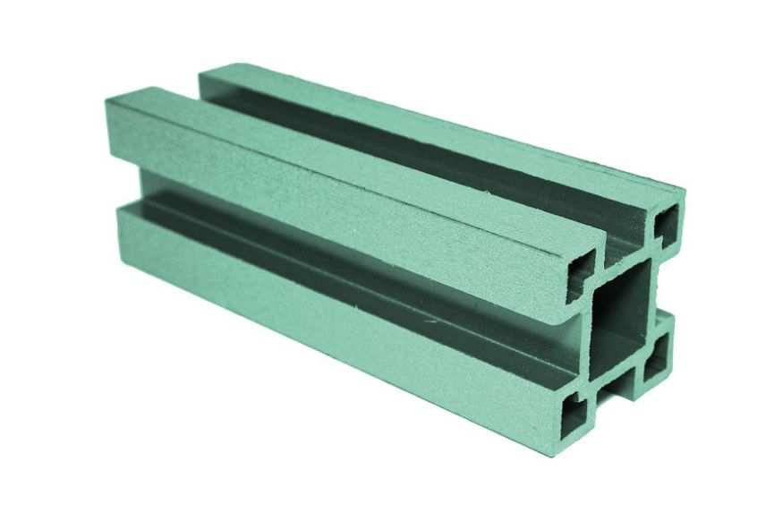 Столб ДПК АЙ-ТЕХПЛАСТ с пазами зеленого цвета купить в Барнауле
