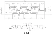 Фасадная панель брусковая из ДПК Polivan Group CO-EX MIX, Suar Mix