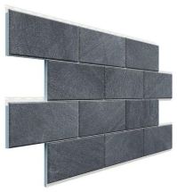 Фасадная термопанель Доломит Дагестанский камень, Графит