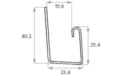 J-профиль Tecos Ardennes, Цвет бежевый купить в Барнауле