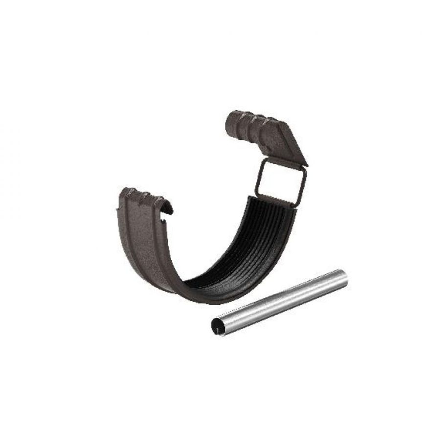 Соединитель желоба с резиновым уплотнителем Aquasystem RR 32, тёмно-коричневый матовый, 125/90 купить в Барнауле