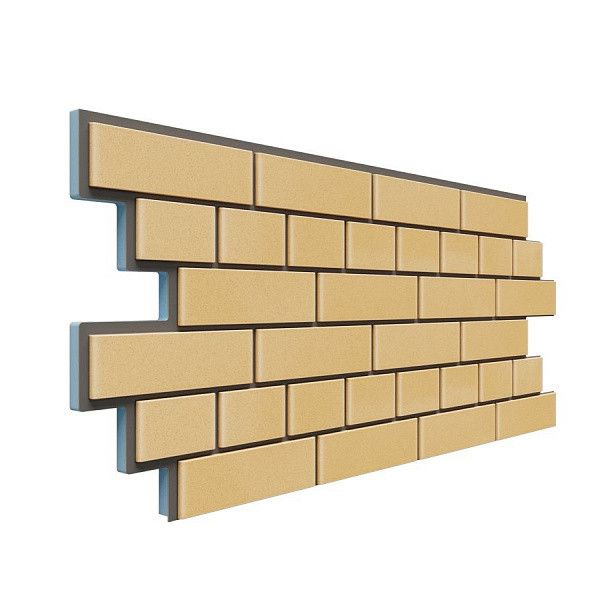 Фасадная термопанель Доломит Кирпич 20мм, Жёлтый купить в Барнауле