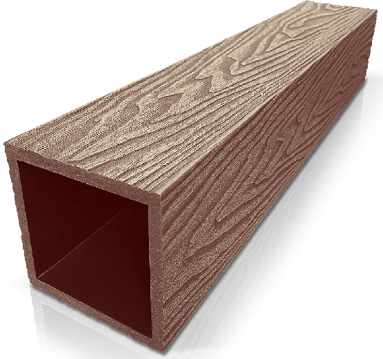 Столб опорный ДПК 3D GardenParkett 100х100мм, Светло-коричневый купить в Барнауле