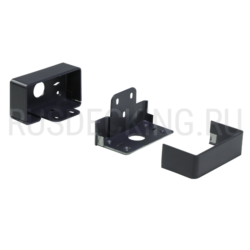 Комплект крепления перил прямое RusDecking Unodeck Графит купить в Барнауле