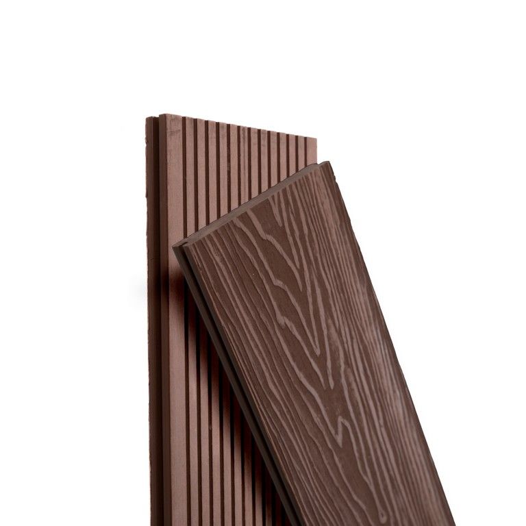 Террасная доска Экодекинг Топ полнотелая, Шоколад купить в Барнауле