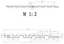 Стеновая панель брусковая из ДПК Polivan Group CO-EX MIX, Suar Mix