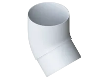 Колено трубы 45°, Альта-Профиль, Элит Белый