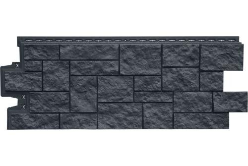 Фасадная панель Grand Line, Дикий камень Classic, Графит купить в Барнауле