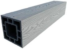 Столб опорный ДПК 3D GardenParkett 120х120мм, Серый