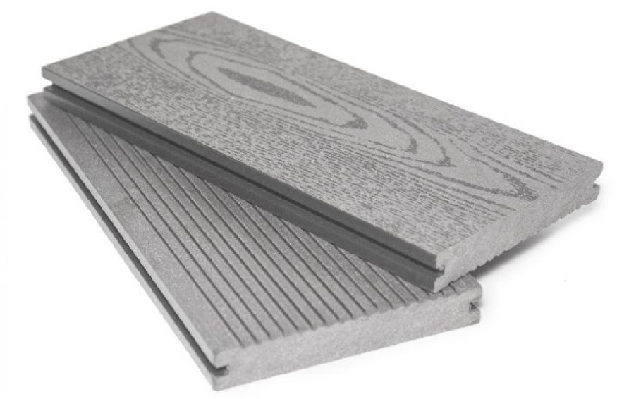 Террасная доска ДПК МАССИВ AYTECHPLAS серого цвета купить в Барнауле