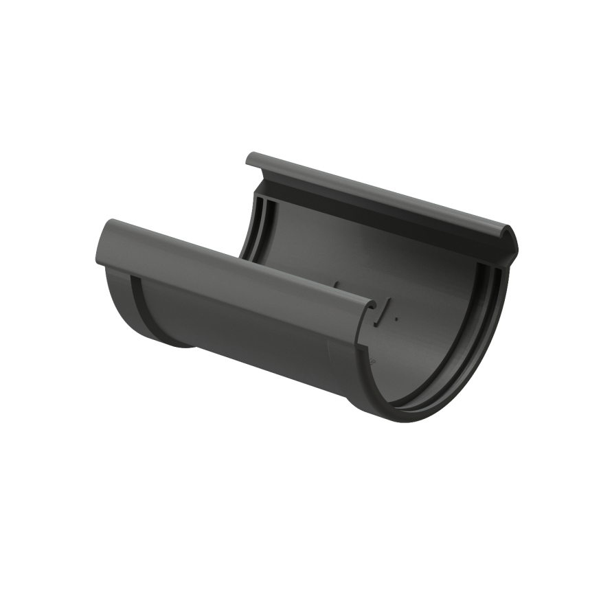 Соединитель желоба Docke Lux, Графит купить в Барнауле