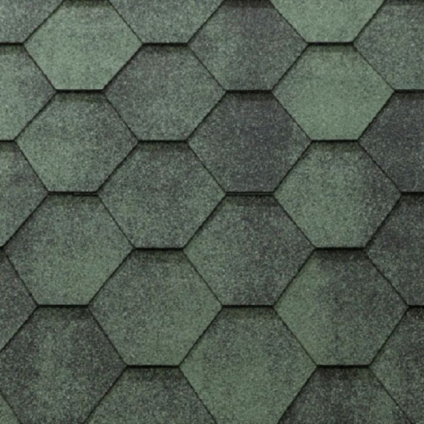 Гибкая черепица KATEPAL JAZZY в зеленом цвете купить в Барнауле