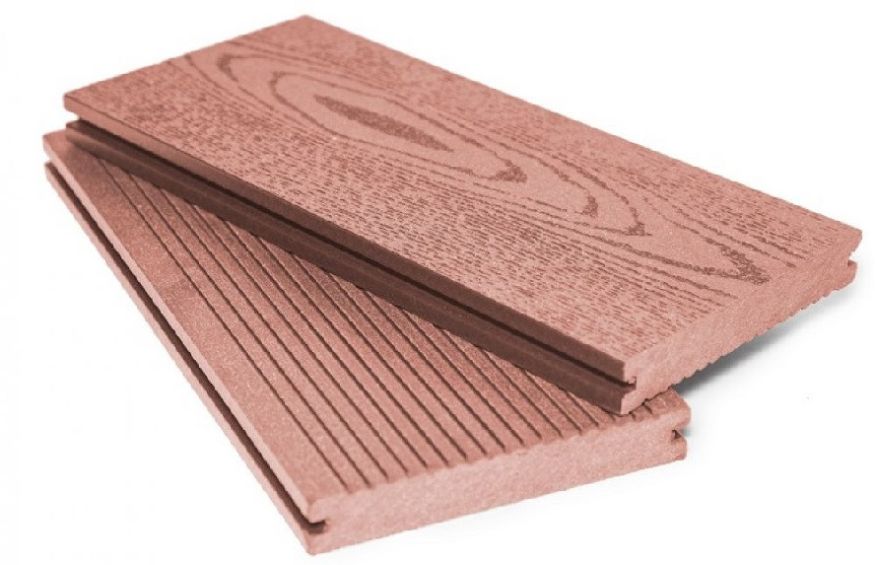 Террасная доска ДПК МАССИВ АЙ-ТЕХПЛАС терракотового цвета купить в Барнауле