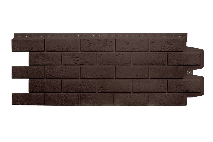 Фасадная панель Grand Line, Состаренный кирпич Classic, Шоколадный купить в Барнауле
