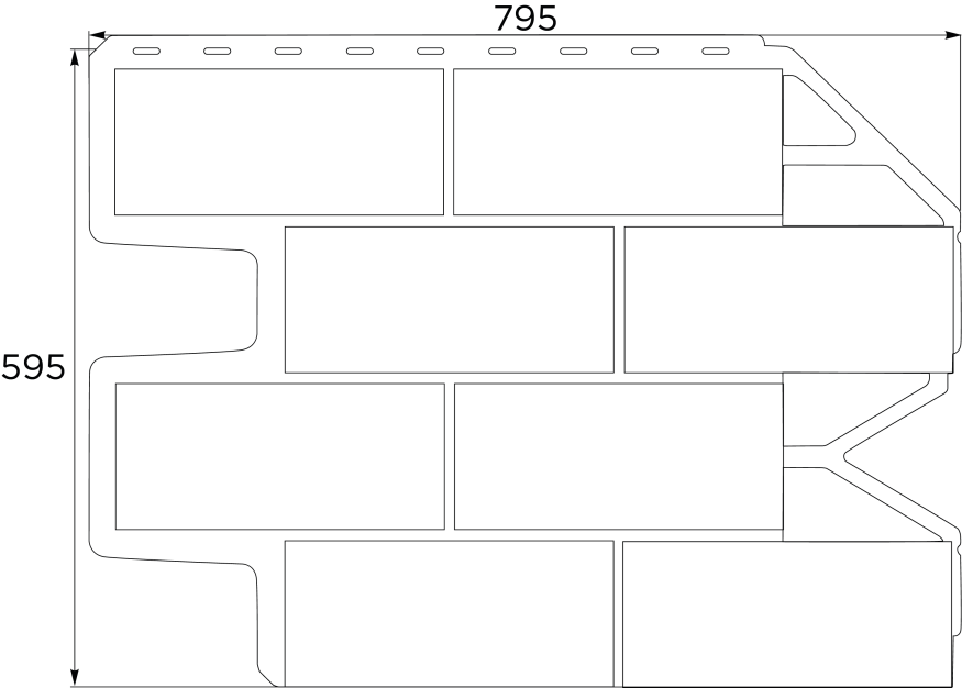 Фасадная панель FineBer Блок, Светло-коричневый купить в Барнауле