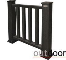 Ограждение из ДПК Outdoor Classic 3D STORM черного цвета