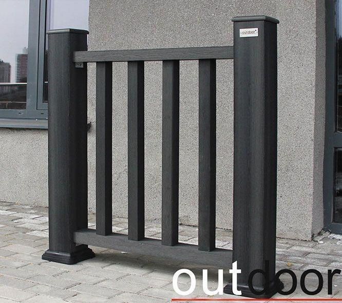 Ограждение из ДПК Outdoor Classic 3D STORM черного цвета купить в Барнауле
